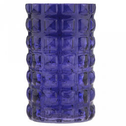 Ваза для цветов стеклянная "Авиньон" 1,45л, д11,8см, h20см, средняя, текстурная, "Скандик", сумерки (Россия)