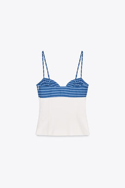 STRETCH SCARF PRINT TOP - Zara фото 5