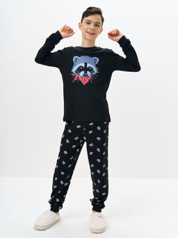 Пижама для мальчика с принтом Енот - Kogankids фото 3