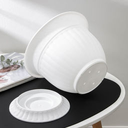 Горшок для цветов «Венеция», 5 л, пластиковый, коричневый