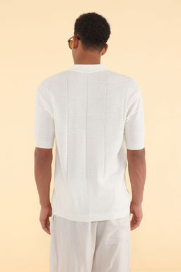 TRENDYOL MAN Ekru Regular Unisex Dokulu Triko Polo Yaka T-shirt TMNSS25PO00024 - Trendyolmilla фото 6