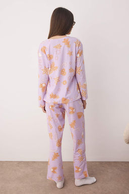 Lila %100 Pamuklu Y?lbas? Temal? Orme Pijama Tak?m? THMAW26PT00062 - Trendyolmilla фото 4