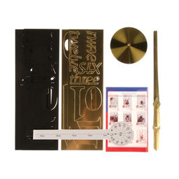 Часы настенные интерьерные, 3D, наклейка, d=120 см