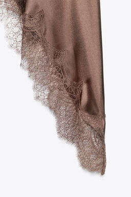 SATIN LACE DRESS - Zara фото 9