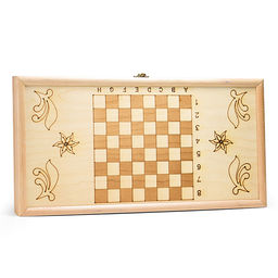 Набор подарочный 3в1 (нарды средние, рисунок-выжиание, шахматы, шашки) 500х250мм