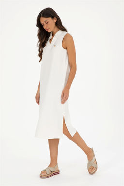 Женское трикотажное платье цвета экрю Неожиданная скидка в корзине - U.s. polo assn фото 3