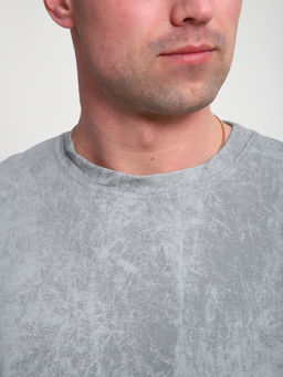 М460 Футболка оверсайз футер (серый винтаж)