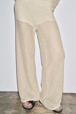 METALLIC THREAD TROUSERS - Zara фото 3
