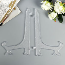 Цена за 5 шт. Подставка для тарелок d=35-40 см Elena, прозрачная, 30 см