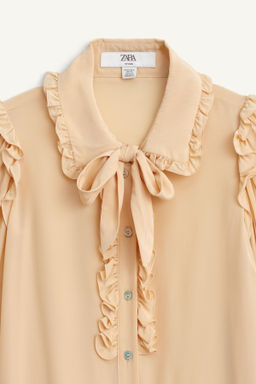 ROMANTIC SHIRT WITH BOW LIMITED EDITION - Zara фото 8