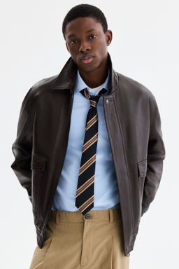 Leather bomber jacket - H&m фото 5