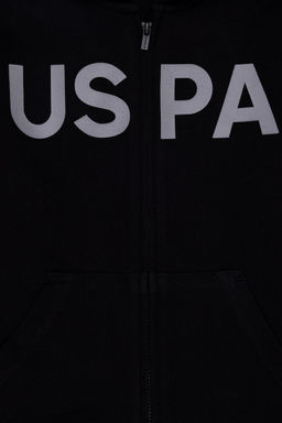 Черный базовый свитшот для мальчика - U.s. polo assn фото 3