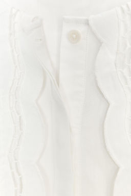 ZW COLLECTION EMBROIDERED COLLAR POPLIN SHIRT - Zara фото 8