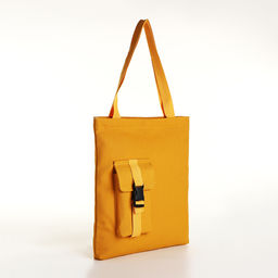 Сумка-шопер на молнии, из текстиля, цвет жёлтый