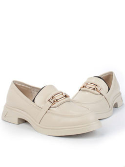 01-PDS133-3 BEIGE Ботинки демисезонные женские (натуральная кожа)