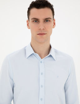 A__k Mavi Slim Fit Arm_rl_ Uzun Kollu G_mlek