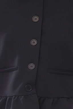 TRENDYOLMILLA Lacivert Balon Detayl? Bisiklet Yaka Dokuma Blazer Ceket TWOSS25BC00023  фото 4