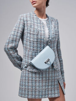 Сумка кожаная Azaro 31032 голубая вода