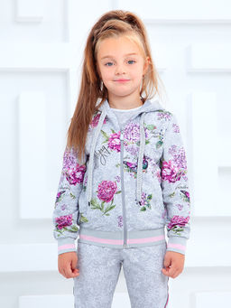 Толстовка на молнии "Луиза",серый