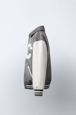 COMBINED SUEDE EFFECT BOMBER JACKET - Zara фото 3