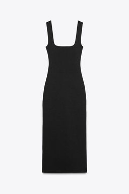 STRETCH SQUARE NECK DRESS - Zara фото 24
