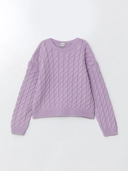 Bisiklet Yaka K?z ?ocuk Triko Kazak