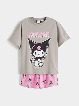 Kuromi Bask?l? K?z ?ocuk ?ortlu Pijama Tak?m?