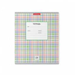 Цена за 160 шт. Тетрадь школьная ученическая ErichKrause Новая шотландка, 24 листа, клетка (в плёнке по 10 шт.) фото 3