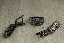 Комплект Шарлота султанит покрытие под золото, размеры кольца: 17, 18, 19, 20 - Agat77 фото 4