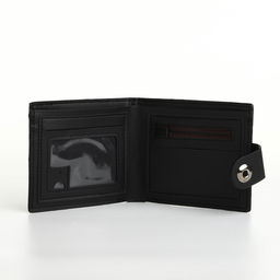 Портмоне мужское на магните, отдел для карт, монет, чёрное
