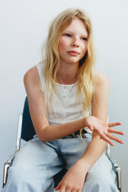 CAMISETA BOTONES / Blanco