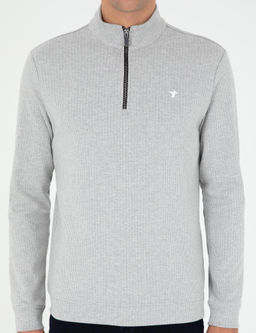 Серый меланжевый свитшот стандартного кроя - Cacharel фото 6