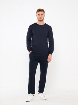 Bisiklet Yaka Uzun Kollu Erkek Sweatshirt