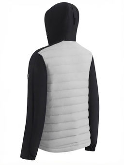 Куртка мужская гибридная стёганая с капюшоном с графеновой подкладкой бежевого цвета 9627_1B