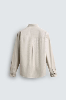 STRIPED TEXTURED OXFORD SHIRT - Zara фото 8