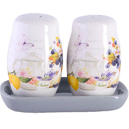 60195 Набор для специй на подставке 3пр Утренняя свежесть доломит LR (х72)