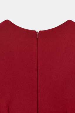 VESTIDO ESCOTE PICO CREPE / Rojo - Zara фото 7