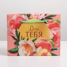 Пакеткоробка Flower, 23 18 11 см - Дарите счастье фото 2