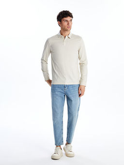 Polo Yaka Uzun Kollu Erkek Sweatshirt