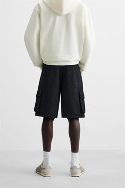 DENIM CARGO BERMUDA SHORTS - Zara фото 13