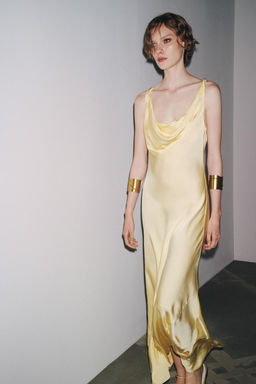 ZW COLLECTION LONG SATIN DRESS - Zara фото 6