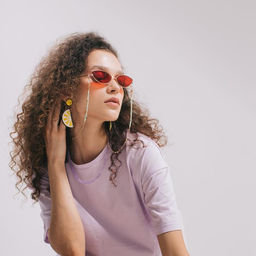 Серьги пластик Вивьен лимоны, цвет жёлто-белый - Queen fair фото 4