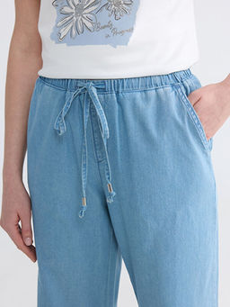 Джинсы Wideleg женские на резинке
