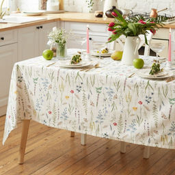 Скатерть «Этель» Wild flowers, 149×110 см, 100% хлопок, репс 210 г/м²