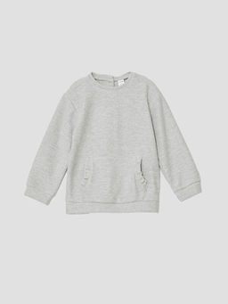 Bisiklet Yaka K?z ?ocuk Sweatshirt
