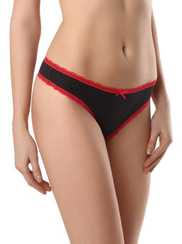 CONTE Трусы стринг LAZY DAYS LST 1004 (в коробке) black-red