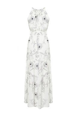 TRENDYOLMILLA Siyah Animal Shift Shally Maxi Dokuma Elbise TWOSS24EL00872 фото 20