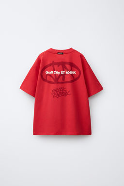 CAMISETA ESTAMPADO GRAFFITI / Rojo - Zara фото 5