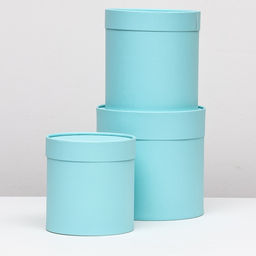 Набор коробок 3 в 1 без окна, аквамарин 21 х 21 - 16 х 16 см