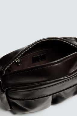 LEATHER CROSSBODY BAG - Zara фото 4